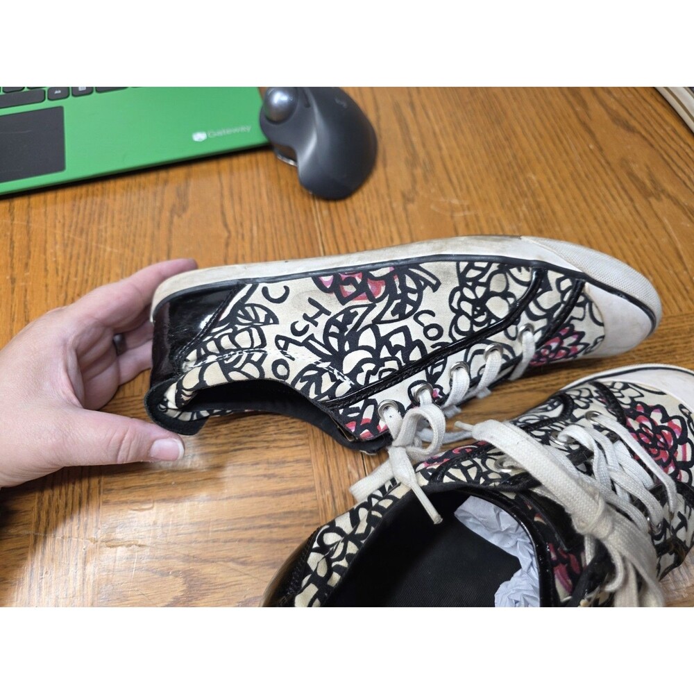 Coach Women's Barrett Poppy Canvas Shoes Sneakers Floral Women's Size 11B - Picture 11 of 16